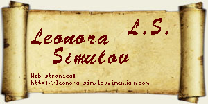 Leonora Simulov vizit kartica